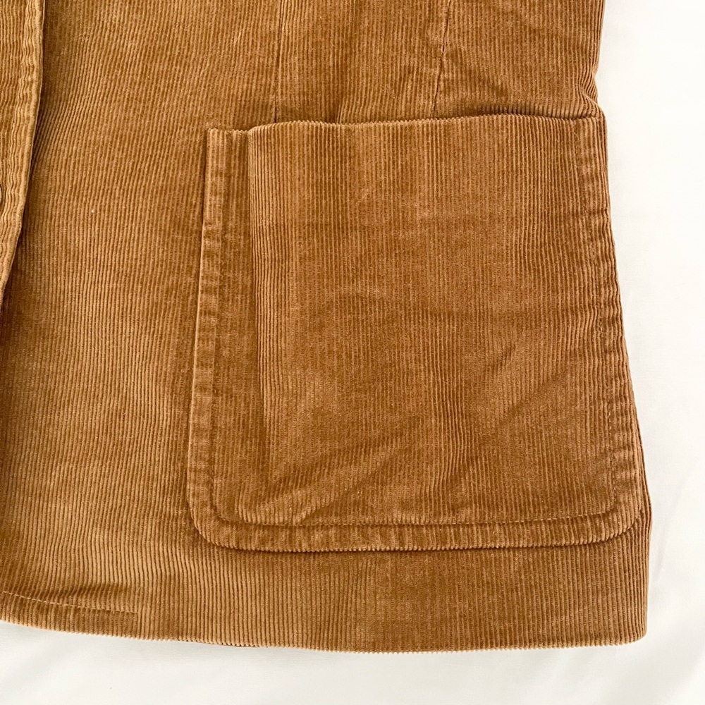 Vintage Michael Kors Women's Corduroy Blazer Jacket Size 14 Camel Brown Italy - Picture 3 of 6